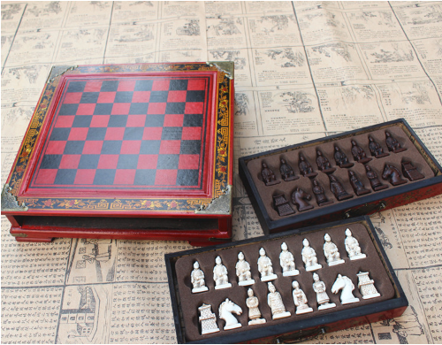 Wooden folding chess4